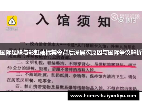 国际足联与彩虹袖标禁令背后深层次原因与国际争议解析